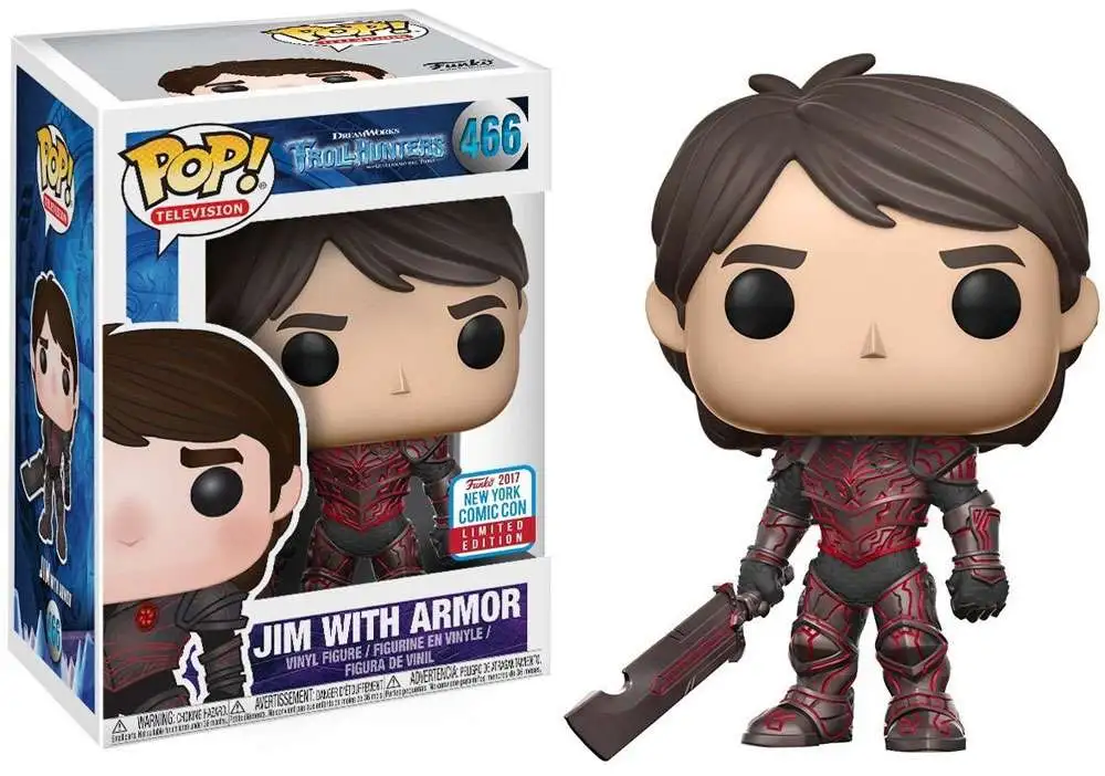 Funko Trollhunters Tales of Arcadia POP! Television Jim with Armor Exclusive Vinyl Figure #466