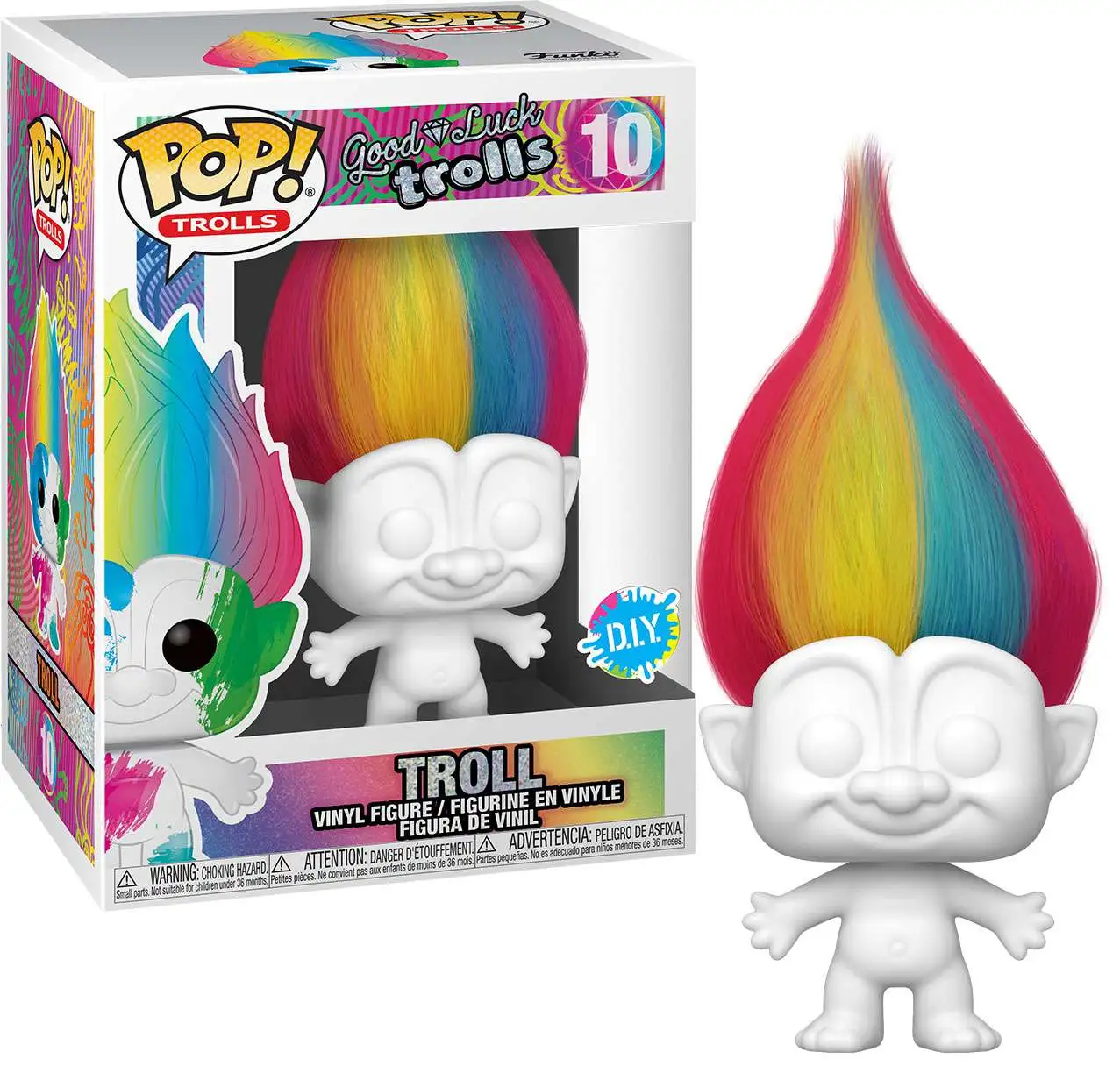 Funko Pop! Trolls Good Luck Trolls Rainbow Troll 10 Inch Figure #01 - US