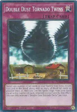 YuGiOh Power of the Elements Common Double Dust Tornado Twins POTE-EN080