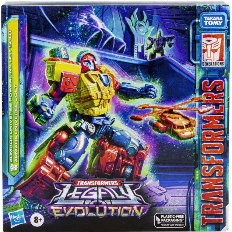 Transformers Generations Legacy Evolution Powerlinx Hot Shot & Jolt Exclusive Deluxe Action Figure [Armada]