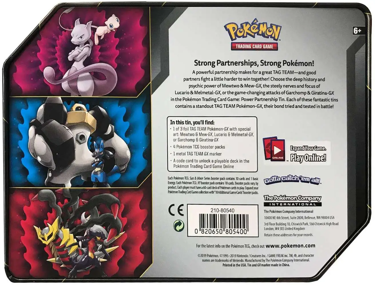 Pokemon Tag Team Tin Pikachu & Zekrom- TCG: Sun & Moon- Contains 4 Booster  Packs & Featuring 1 Special Art Pikachu & Zekrom-GX Foil Card