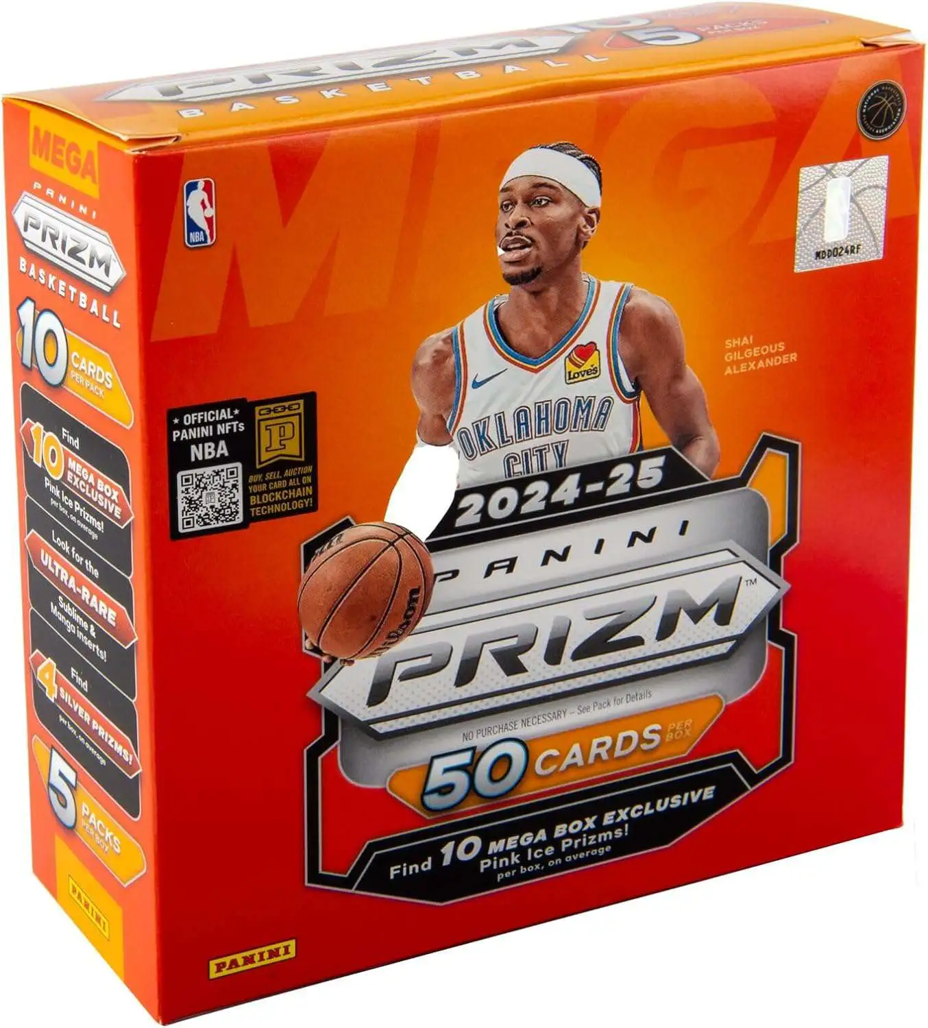 NBA Panini 2024-25 Prizm Basketball Trading Card MEGA Box [5 Packs]