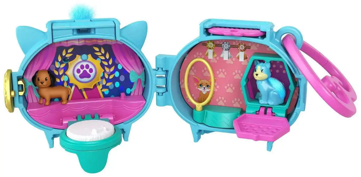 Polly Pocket Pet Connects Dog at a Dog Show Micro Playset Mattel Toys ...