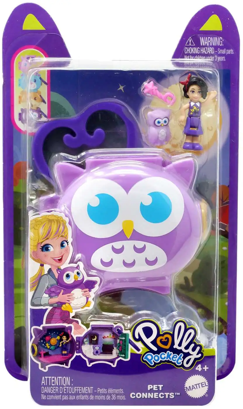 Polly Pocket Pet Connects Owl Micro Playset [Loose]