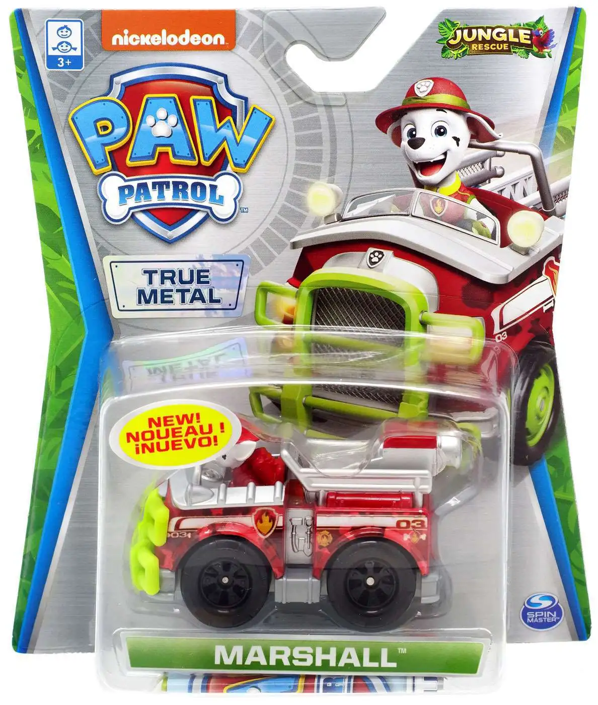 Paw Patrol Jungle Rescue True Metal Marshall Diecast Car [Jungle Rescue]