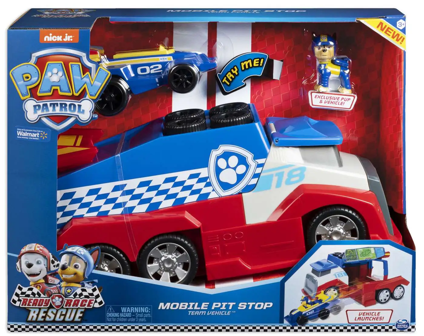 Paw Patrol Ready Race Rescue Team Vehicle Mobile Pit Stop Exclusive Vehicle Playset Master - ToyWiz