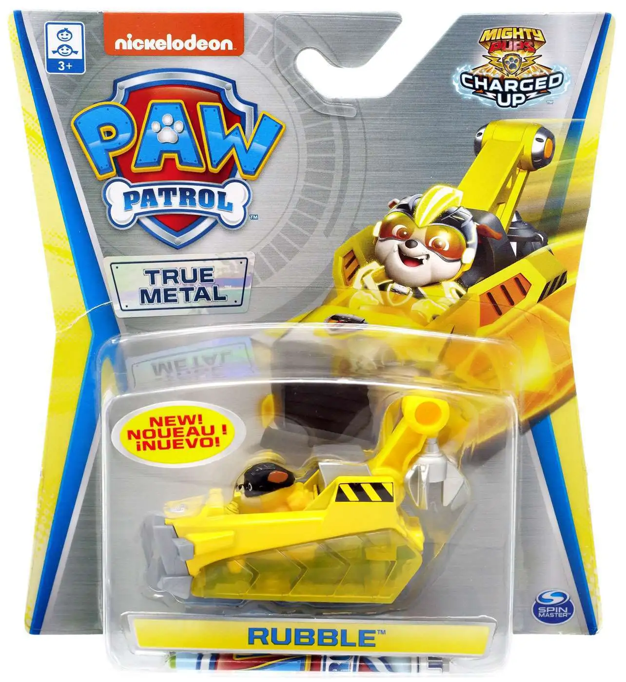 PAW Patrol Mighty Pups Charged Up Rubble Deluxe Vehicle 