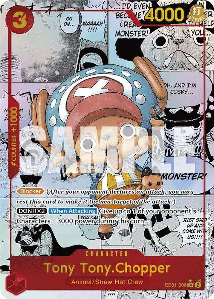 One Piece Trading Card Game Premium Booster Single Card Super Rare Tony  Tony.Chopper EB01-006 2024, Manga - ToyWiz