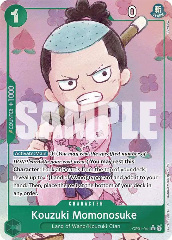 One Piece Trading Card Game Premium Booster Rare Kouzuki Momonosuke OP01-041 [Alternate Art]