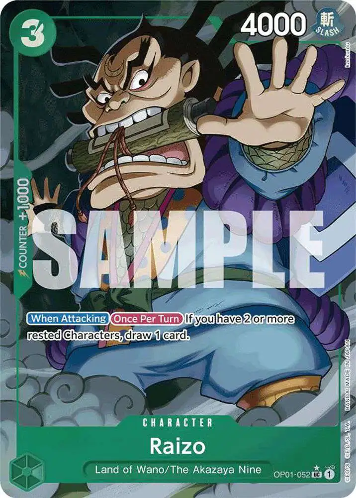 One Piece Trading Card Game Premium Booster Uncommon Raizo OP01-052 [Alternate Art]