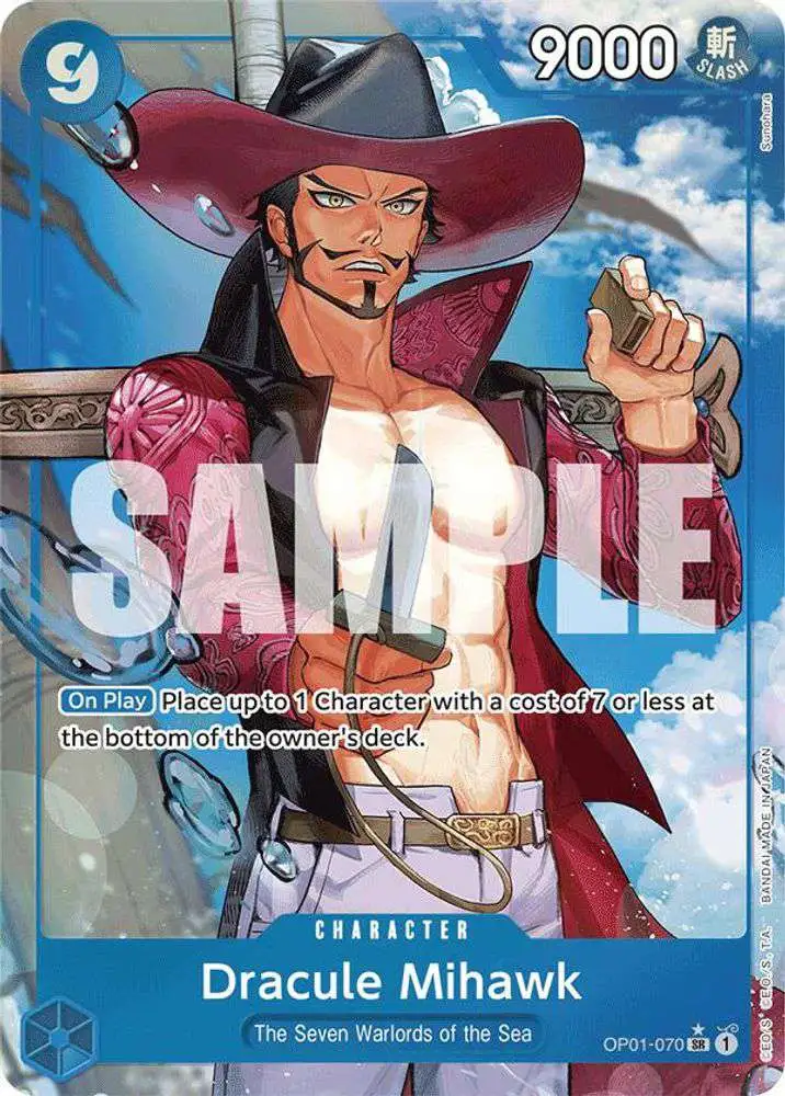 One Piece Trading Card Game Premium Booster Super Rare Dracule Mihawk OP01-070 [Alternate Art]