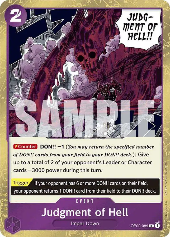 One Piece Trading Card Game Premium Booster Rare Judgment of Hell OP02-089 [Jolly Roger Foil]