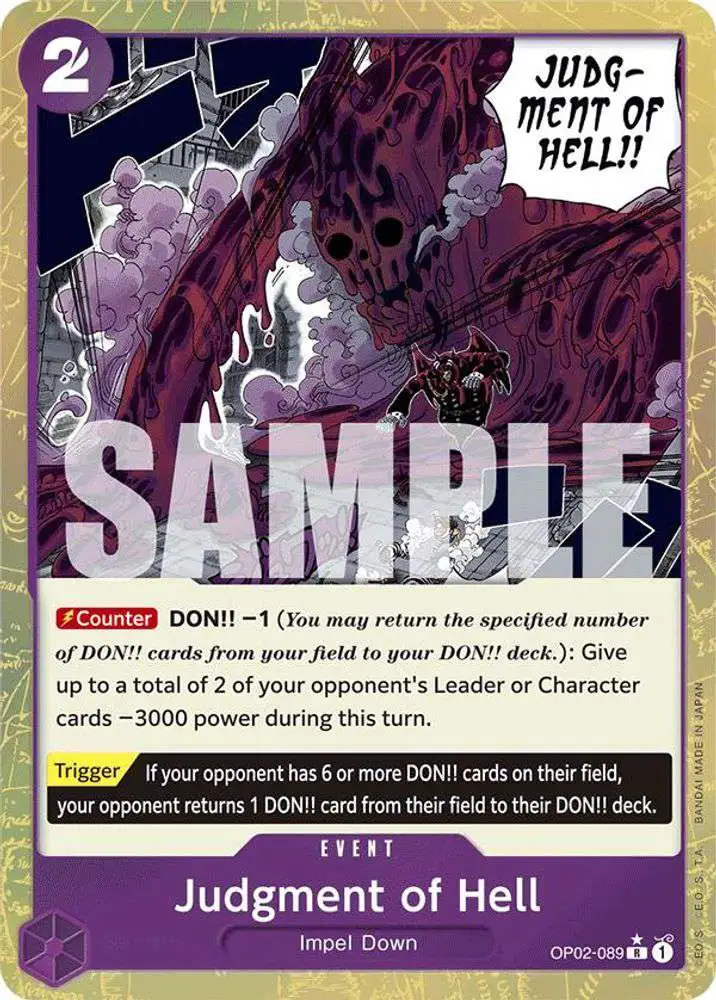 One Piece Trading Card Game Premium Booster Rare Judgment of Hell OP02-089 [Textured Foil]