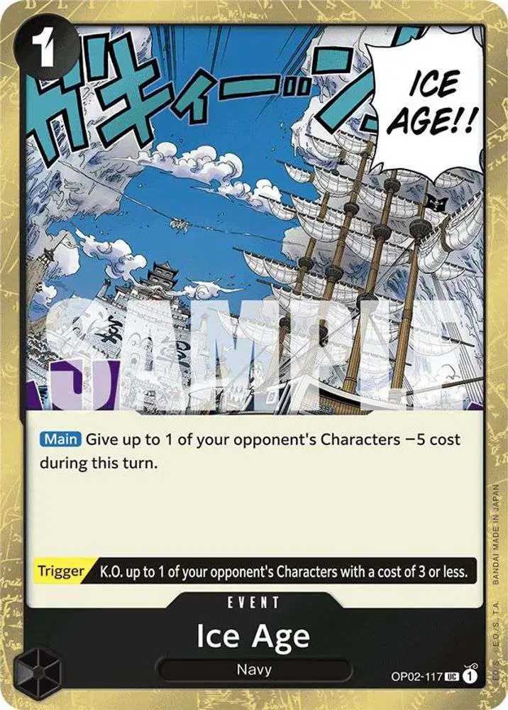 One Piece Trading Card Game Premium Booster Uncommon Ice Age OP02-117 [Jolly Roger Foil]