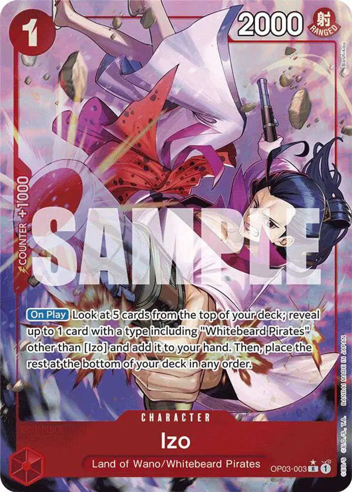 izo one piece card game One Piece Card OP03-003 R Izo Japanese TCG — ToysOneJapan main image 0