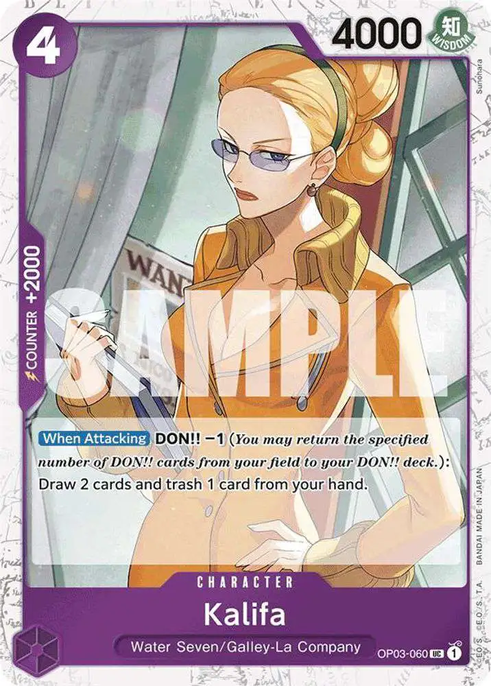 One Piece Trading Card Game Premium Booster Uncommon Kalifa OP03-060 [Jolly Roger Foil]