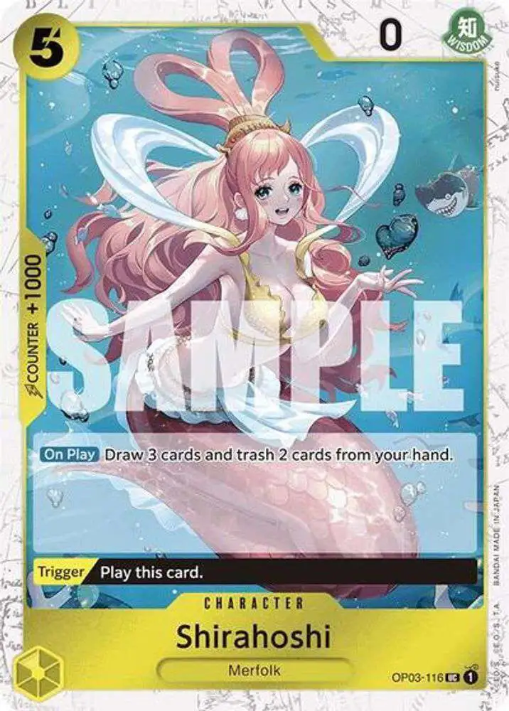 One Piece Trading Card Game Premium Booster Uncommon Shirahoshi OP03-116 [Jolly Roger Foil]