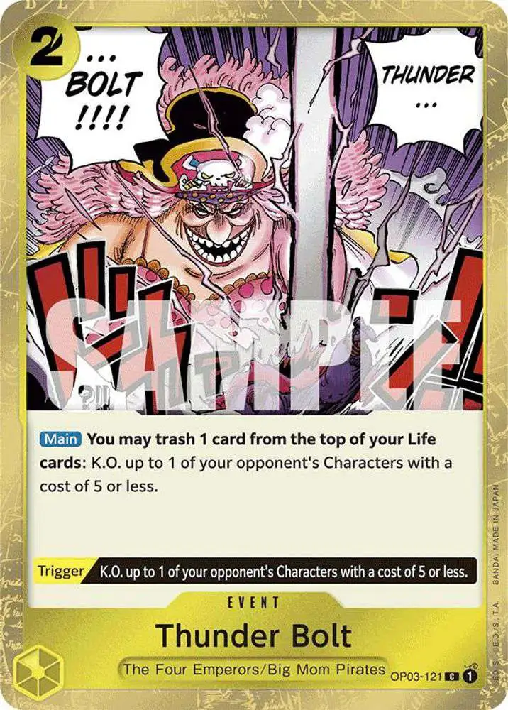 One Piece Trading Card Game Premium Booster Common Thunder Bolt OP03-121 [Jolly Roger Foil]