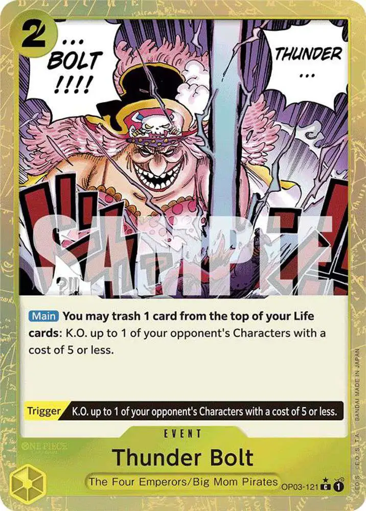 One Piece Trading Card Game Premium Booster Common Thunder Bolt OP03-121 [Textured Foil]