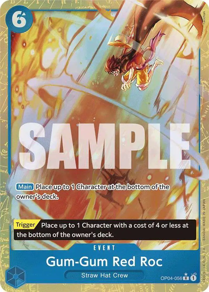 One Piece Trading Card Game Premium Booster Rare Gum-Gum Red Roc OP04-056 [Alternate Art]