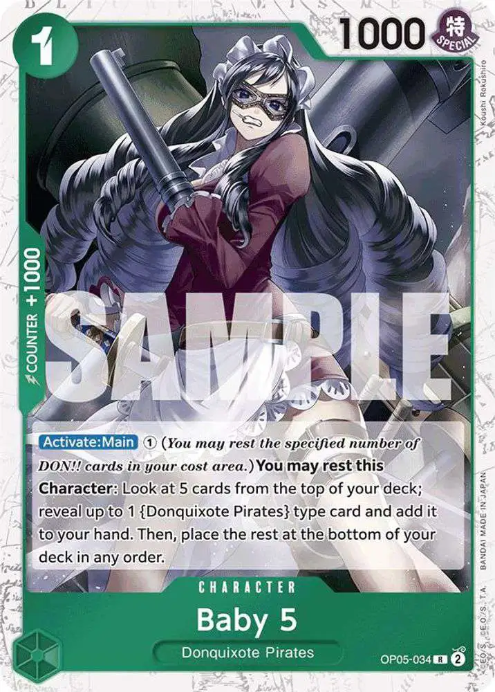 One Piece Trading Card Game Premium Booster Rare Baby 5 OP05-034 [Jolly Roger Foil]