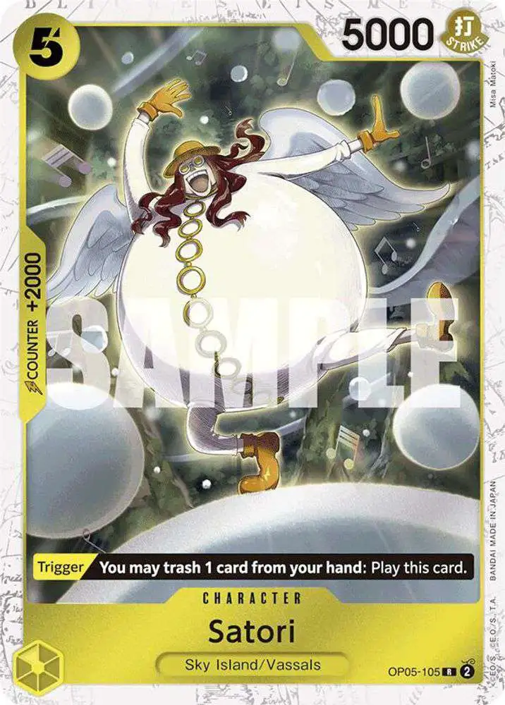 One Piece Trading Card Game Premium Booster Rare Satori OP05-105 [Jolly Roger Foil]