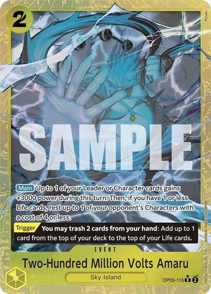 One Piece Trading Card Game Premium Booster Rare Two-Hundred Million Volts Amaru OP05-115 [Alternate Art]