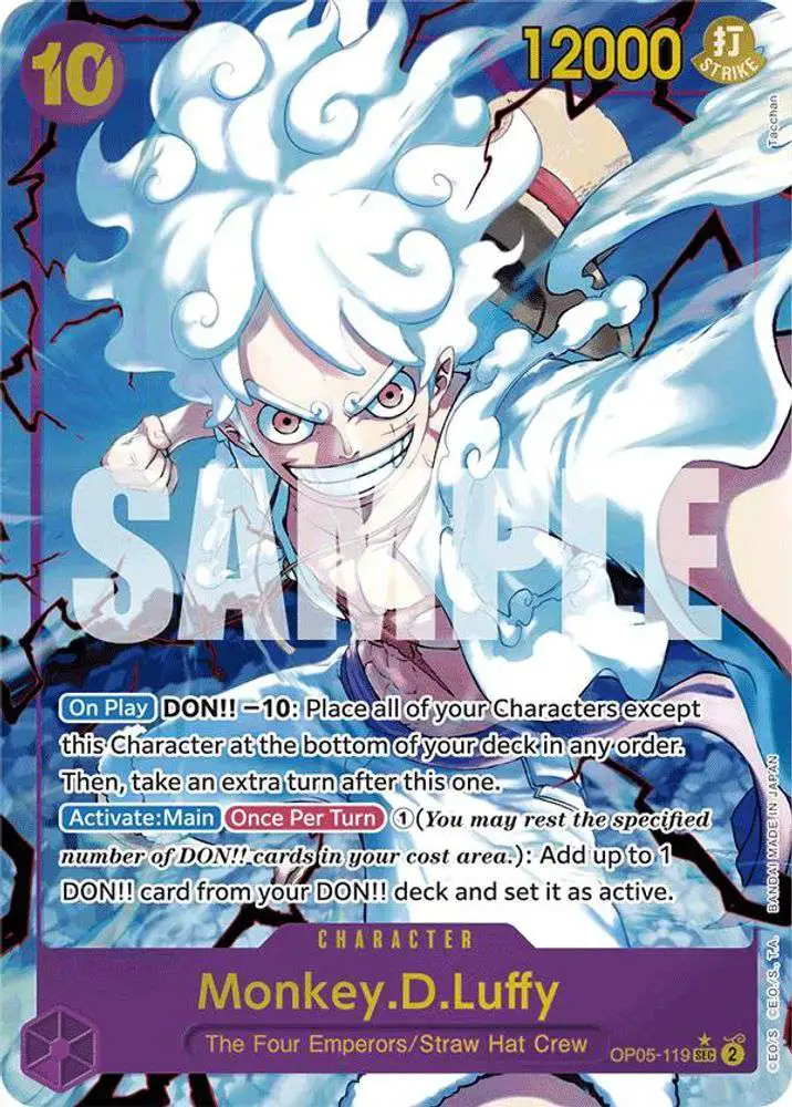 One Piece Trading Card Game Premium Booster Secret Rare Monkey.D.Luffy OP05-119 [Alternate Art]