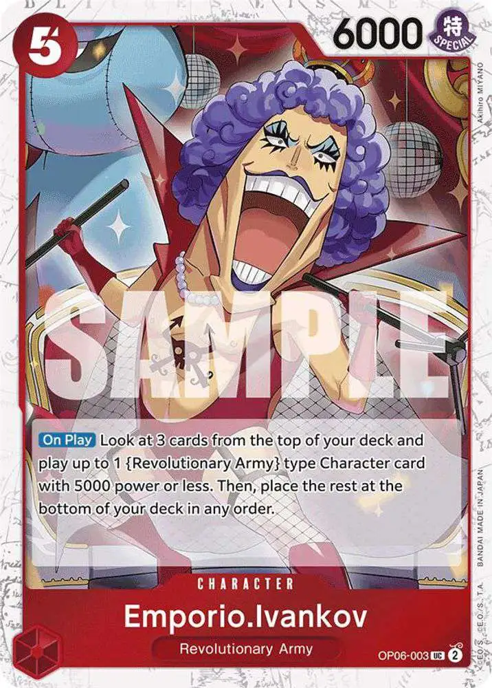 One Piece Trading Card Game Premium Booster Uncommon Emporio.Ivankov OP06-003 [Jolly Roger Foil]