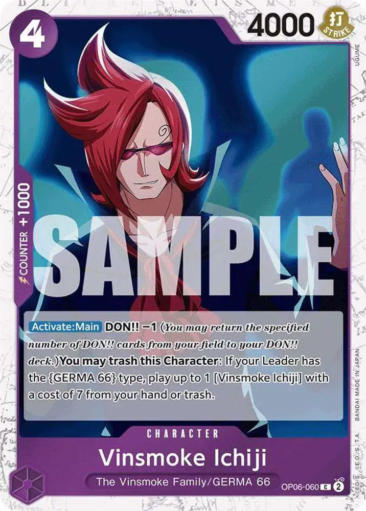 One Piece Trading Card Game Premium Booster Single Card Common Vinsmoke Ichiji OP06-060 Jolly Roger Foil - ToyWiz One Piece Trading Card Game Premium Booster Single Card Common Vinsmoke Ichiji OP06-060 Jolly Roger Foil - ToyWiz
