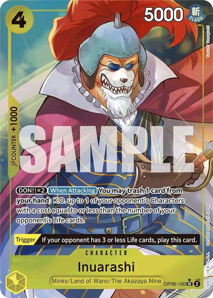 One Piece Trading Card Game Premium Booster Uncommon Inuarashi OP06-100 [Full Art]