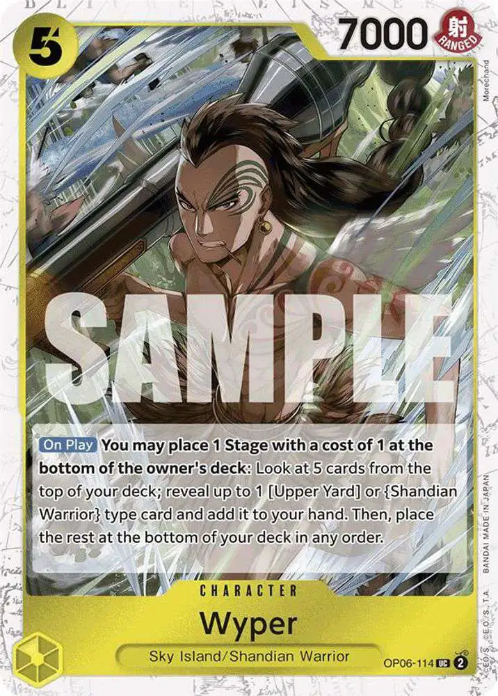 One Piece Trading Card Game Premium Booster Uncommon Wyper OP06-114 [Jolly Roger Foil]