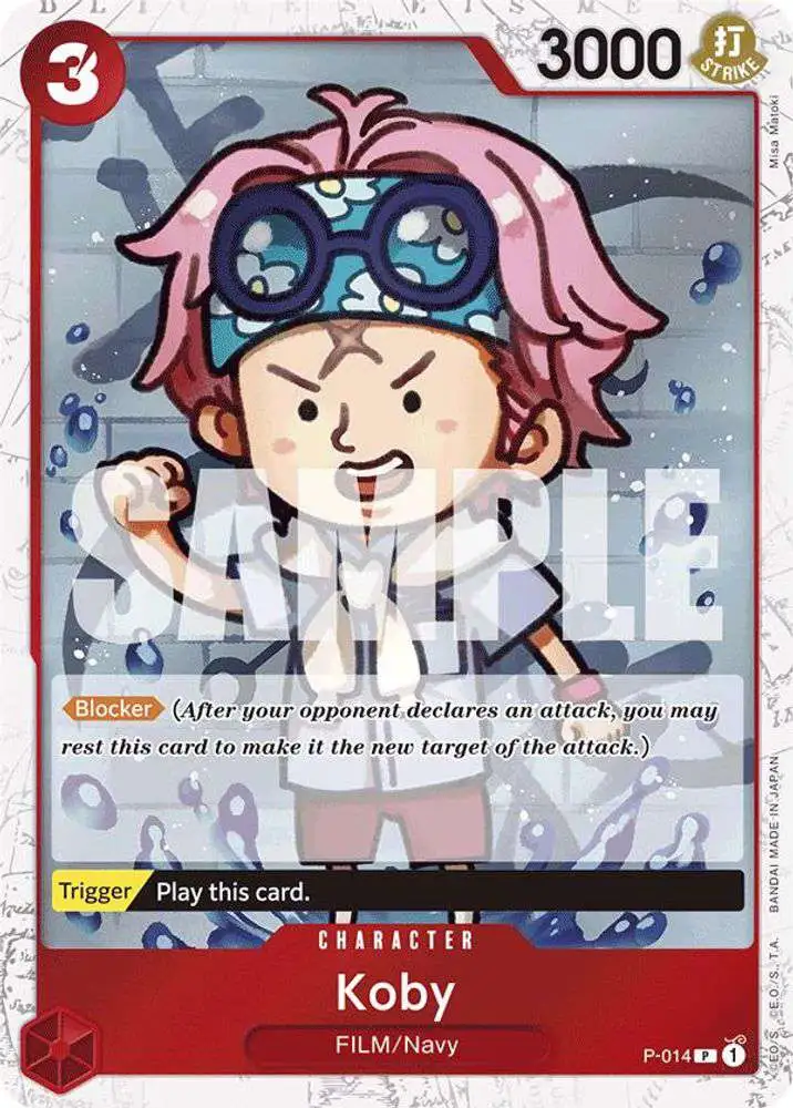 One Piece Trading Card Game Premium Booster Promo Koby P-014 [Jolly Roger Foil]