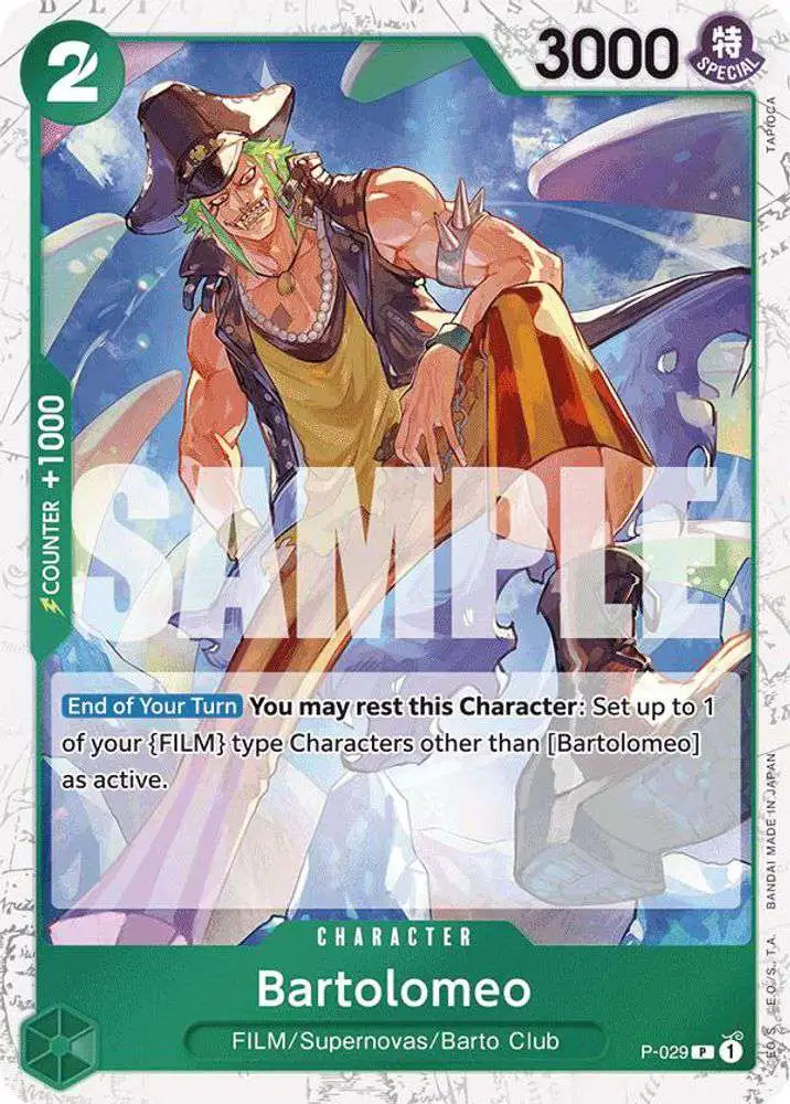 One Piece Trading Card Game Premium Booster Promo Bartolomeo P-029 [Jolly Roger Foil]