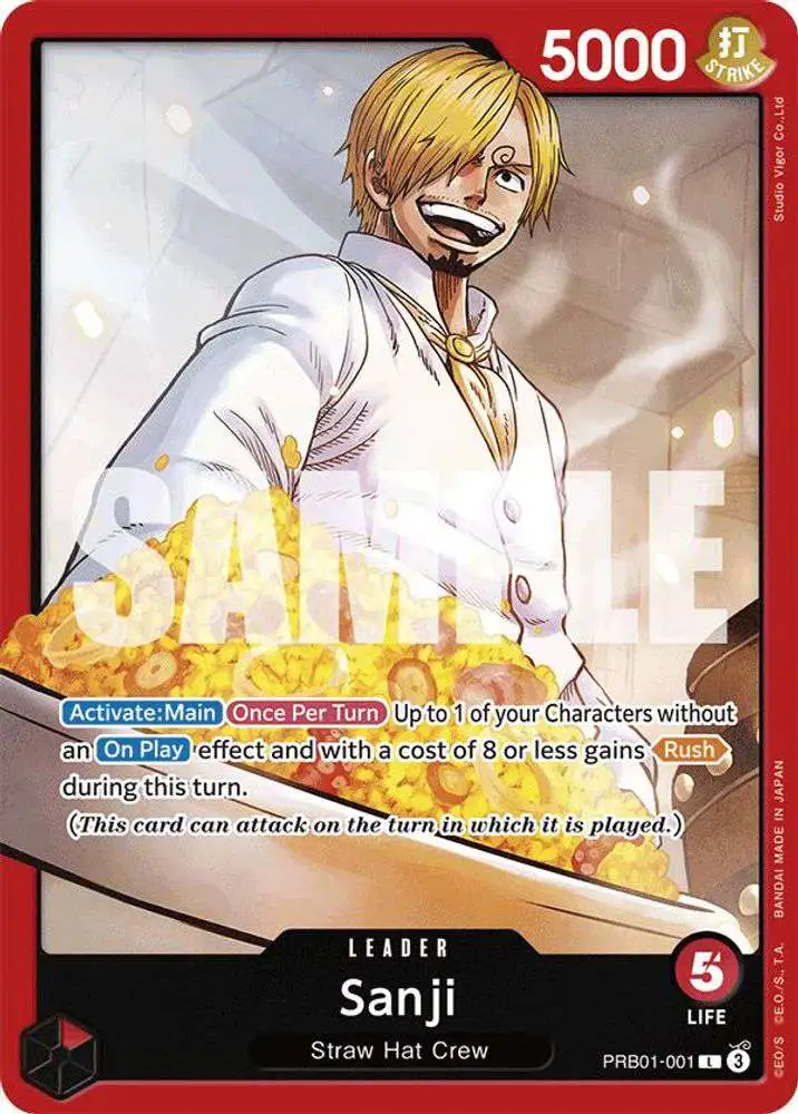 One Piece Trading Card Game Premium Booster Leader Sanji PRB01-001