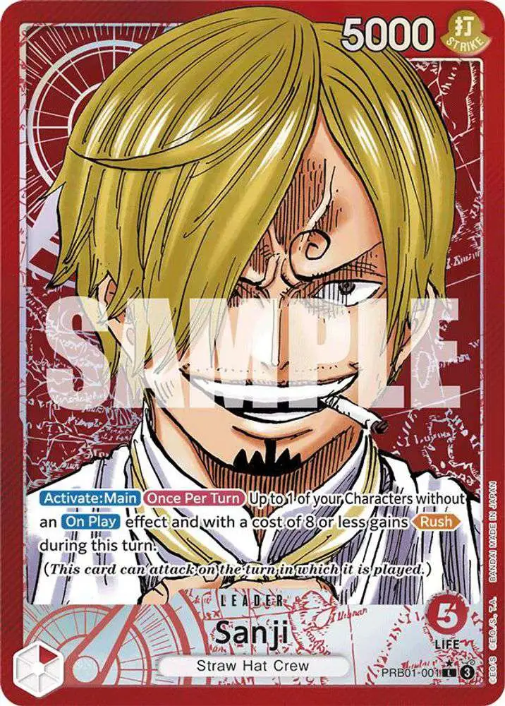One Piece Trading Card Game Premium Booster Leader Sanji PRB01-001 [Alternate Art]