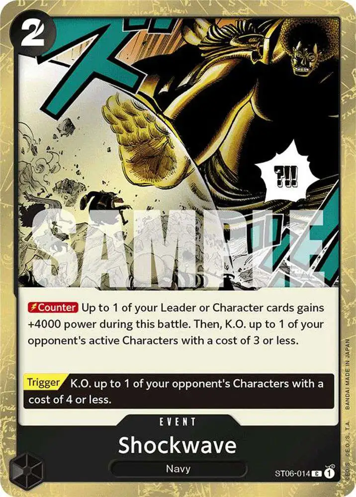 One Piece Trading Card Game Premium Booster Common Shockwave ST06-014 [Jolly Roger Foil]