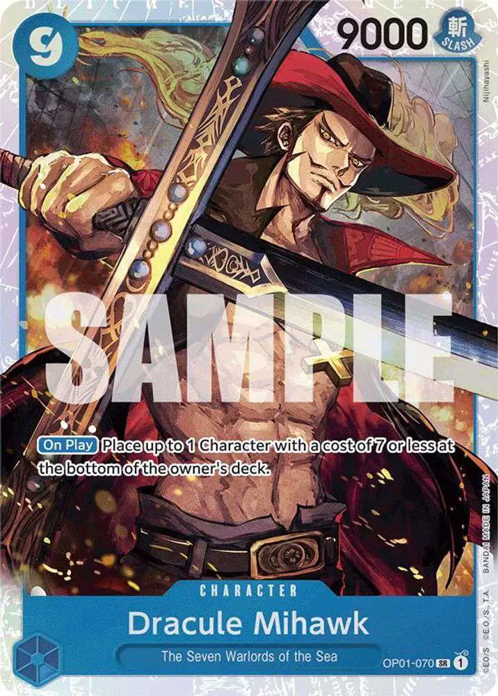 One Piece Trading Card Game Premium Booster Super Rare Dracule Mihawk OP01-070 [Reprint]