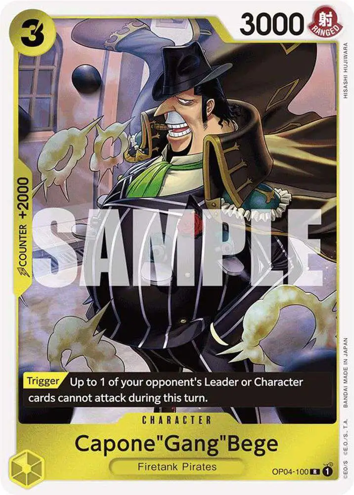 One Piece Trading Card Game Premium Booster Rare CaponeGangBege OP04-100 [Reprint]