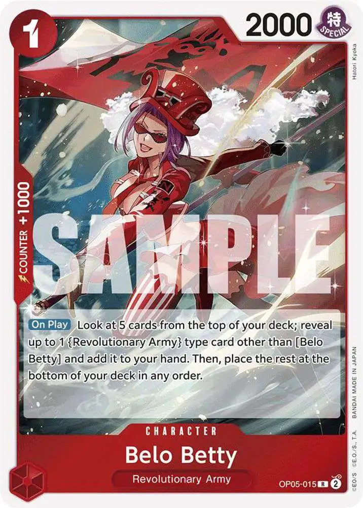 One Piece Trading Card Game Premium Booster Rare Belo Betty OP05-015 [Reprint]