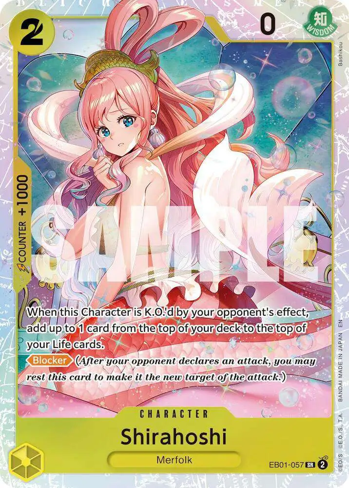 One Piece Trading Card Game Premium Booster -The Best- Vol. 2 Super Rare Shirahoshi EB01-057 [Reprint]