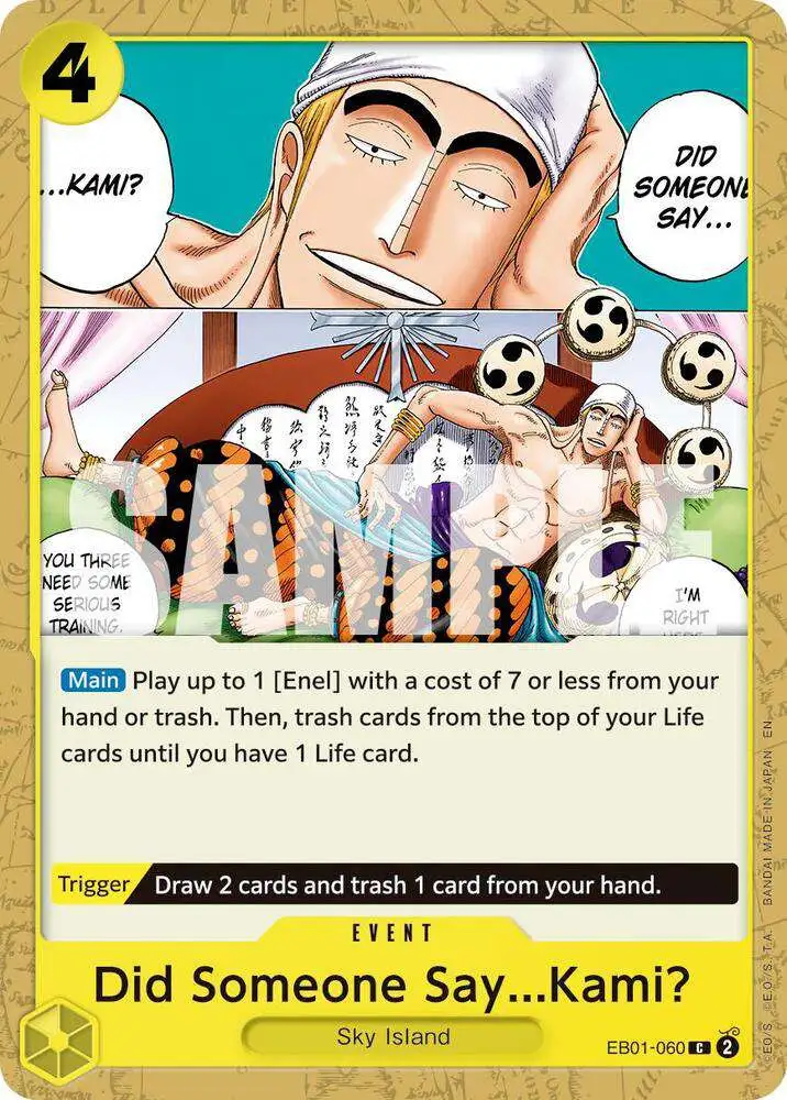 One Piece Trading Card Game Premium Booster -The Best- Vol. 2 Common Did Someone Say...Kami? EB01-060 [Reprint]