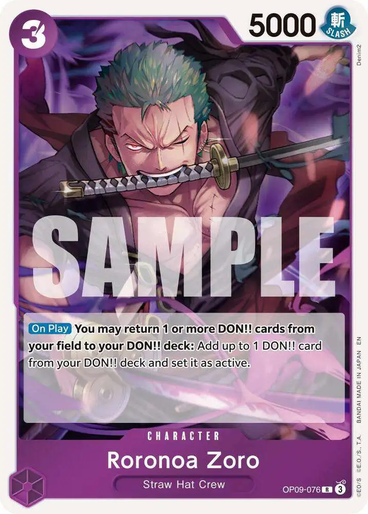 One Piece Trading Card Game Premium Booster -The Best- Vol. 2 Single Card R  Roronoa Zoro - OP09-076 OP09-076 - ToyWiz