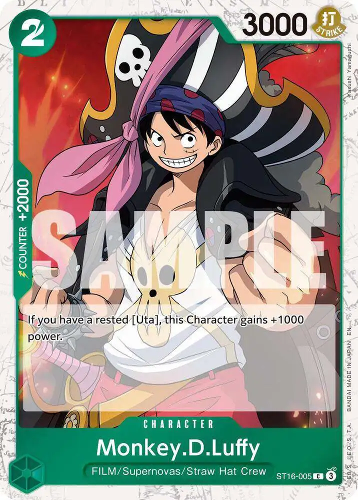 One Piece Trading Card Game Premium Booster -The Best- Vol. 2 Common Monkey.D.Luffy - ST16-005 ST16-005 [Pirate Foil]