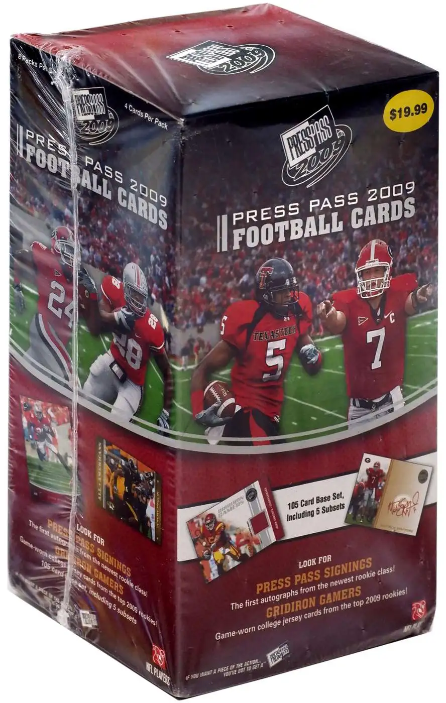 NFL 2009 Press Pass Football Trading Card BLASTER Box