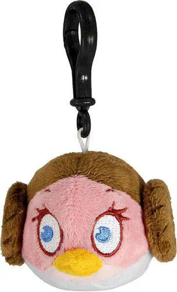 Star Wars Angry Birds Princess Leia Bird Plush Clip On