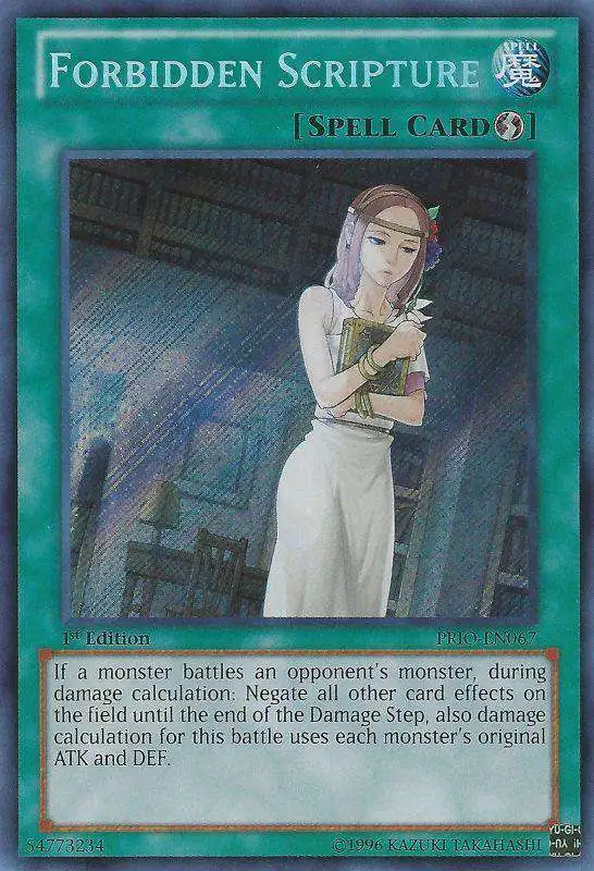 Condemned Maiden PRIO-EN038 Yu-Gi-Oh Card Light Play 1st Edition