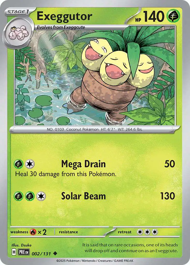 Pokemon Trading Card Game Prismatic Evolutions Uncommon Exeggutor #2