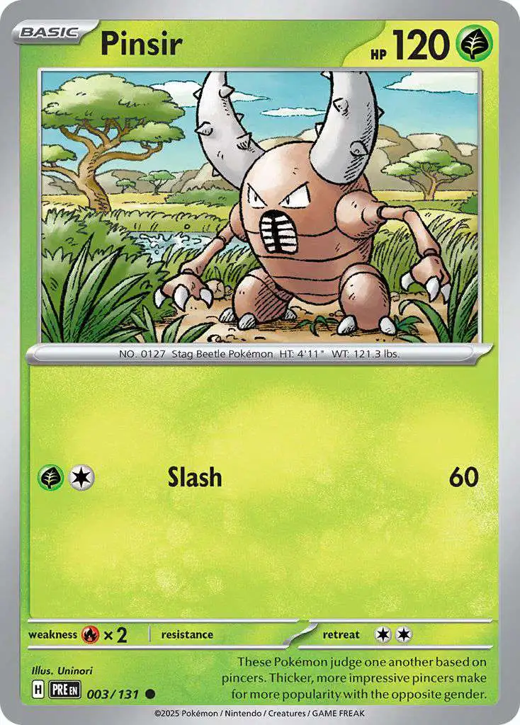Pokemon Trading Card Game Prismatic Evolutions Common Pinsir #3
