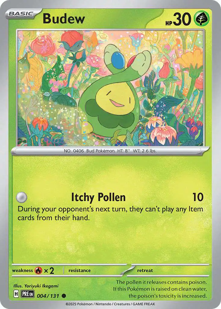 Pokemon Trading Card Game Prismatic Evolutions Common Budew #4